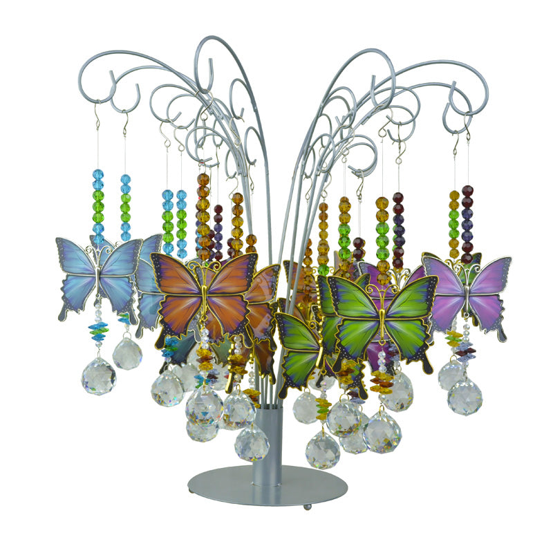 4" Butterfly Sun Catcher Green, Purple, Blue, Brown