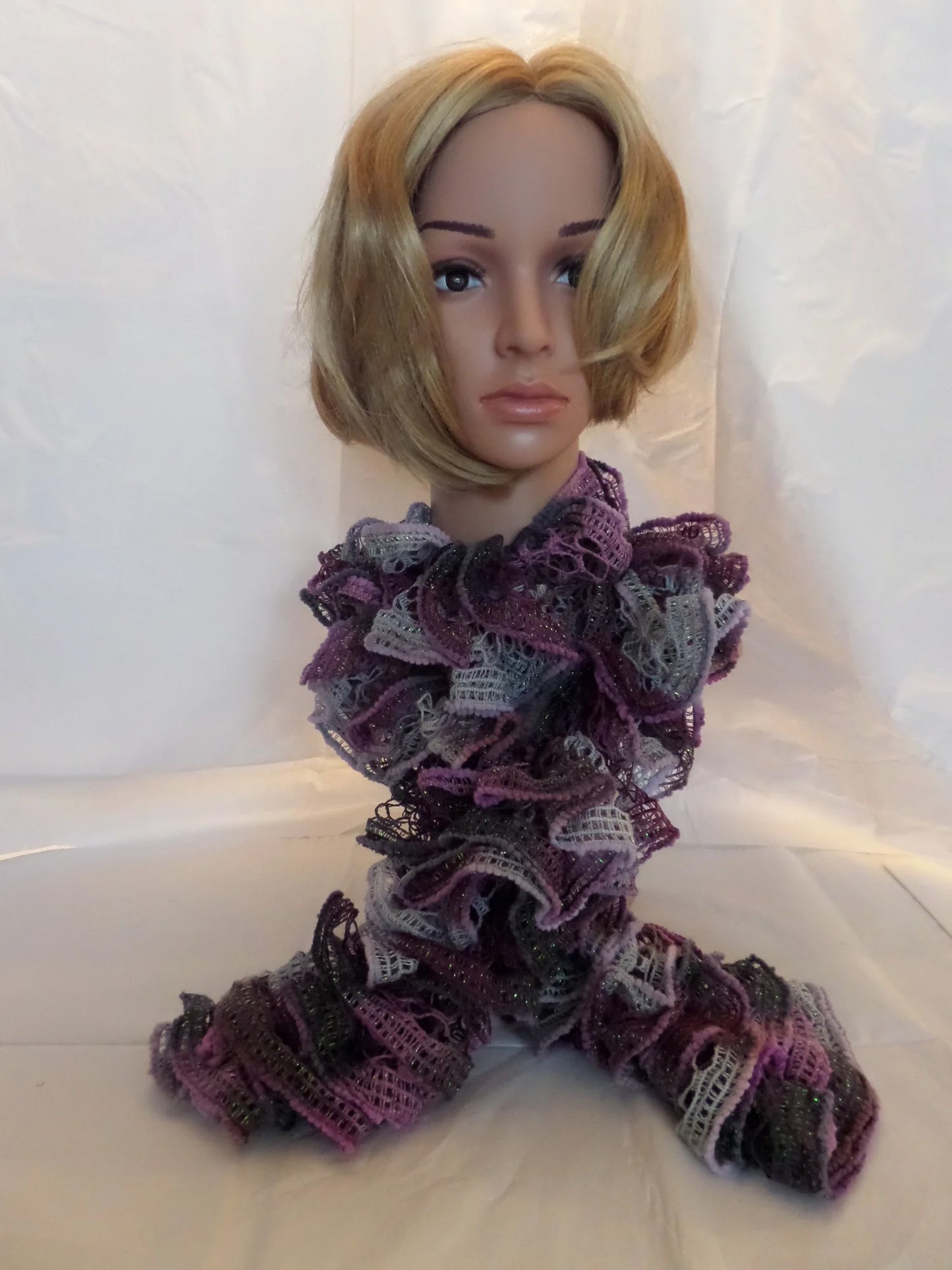 Scarf with Shades Of Purple & Gray Metallic