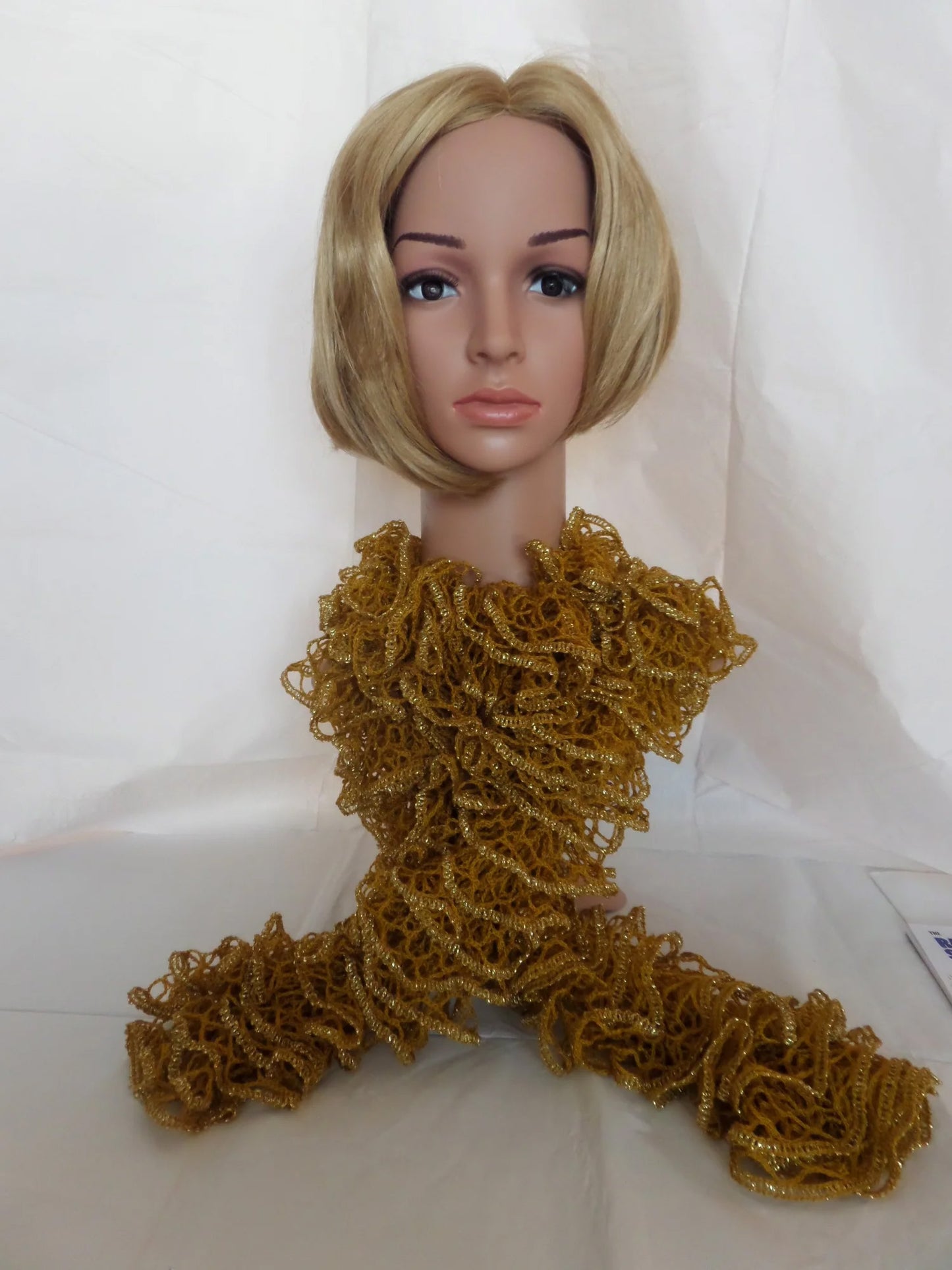 Light Brown Scarf with Metallic Edge