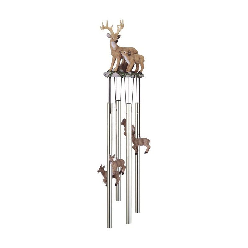 Deer with Fawn Round Top Wind Chime