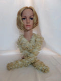 Cream Scarf With Gold Metallic Edge