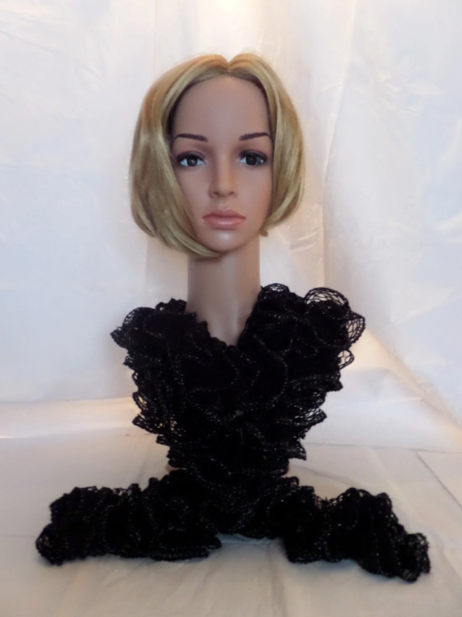 Black Scarf with Metalic Edge
