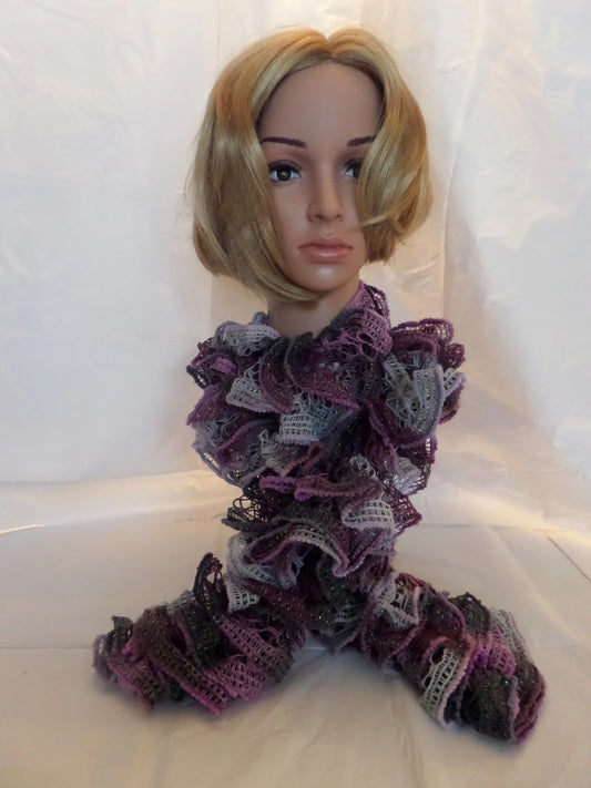 Scarf with Shades Of Purple & Gray Metallic