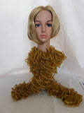 Light Brown Scarf with Metallic Edge