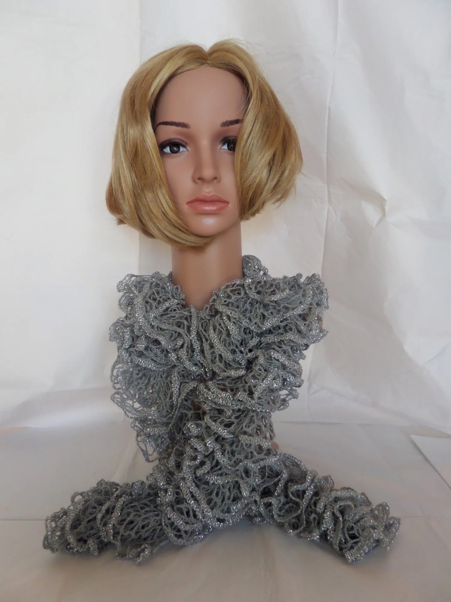 Gray Scarf with Metallic Edge
