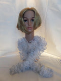 White Scarf with Silver Metallic Edge